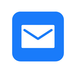 シンプルな青色のメールアプリ