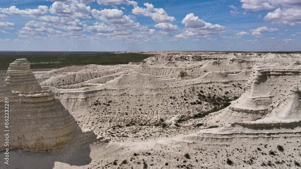 Wall mural When you reach the Akkergeshen plateau, you will witness the mysterious miracle of the vast Kazakh steppe. Kazakhstan.