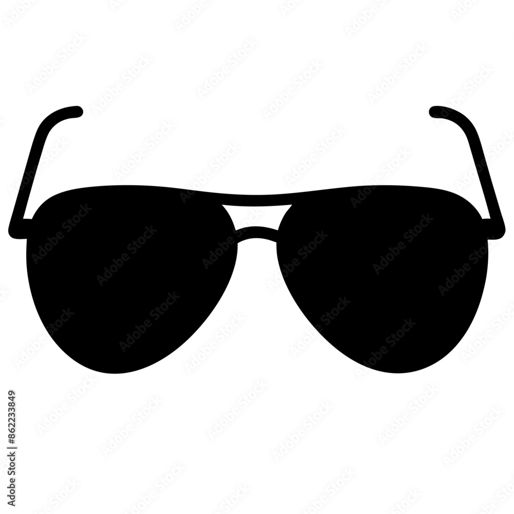 Canvas Prints a simple sunglass vector silhouette, white background (6)