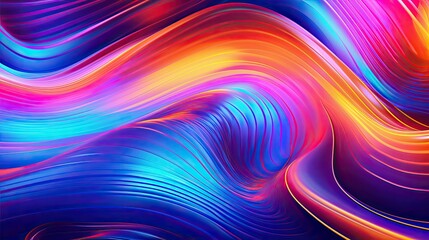 Neon abstract patterns pulsating with energy