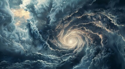 Obraz premium The sky unleashes a chilling storm vortex.