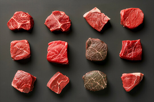 Bison: Various cuts like steaks, roasts