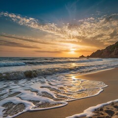 Fototapeta premium sunset at the beach
