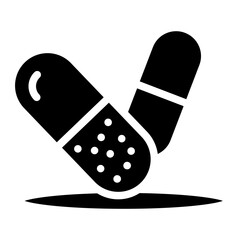 Pills capsule icon. Medical tablet vector illustration on isolated background. Healthcare drug sign business concept.