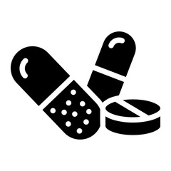 Pills capsule icon. Medical tablet vector illustration on isolated background. Healthcare drug sign business concept.
