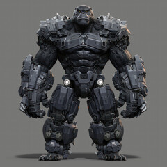 Fototapeta premium A kingkong With Robot Armor Military 3D Models