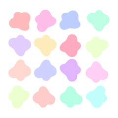 Colourful abstract shapes fluid hand drawn organic shapes vector shape creative element