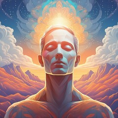 Person Transcending their Physical Form, dreamy and ethereal