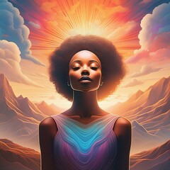 Person Transcending their Physical Form, dreamy and ethereal