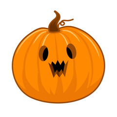 Hand drawn halloween pumpkins illustration