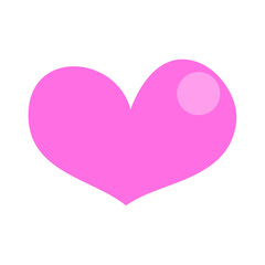 Hand drawn heart illustration on white background