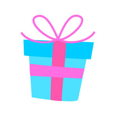 presents gifts with ribbon bow decoration on white