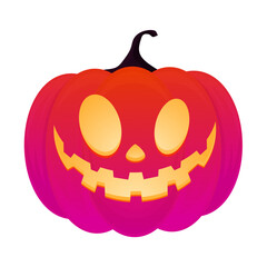 Hand drawn halloween pumpkins illustration