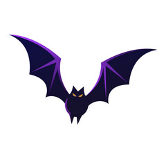 Halloween bat illustration on white background