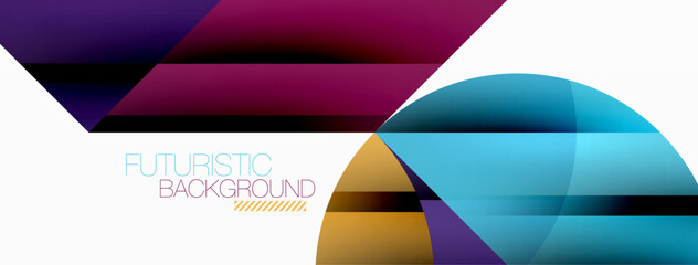 Fototapeta premium Circles and round shapes geometric minimal background