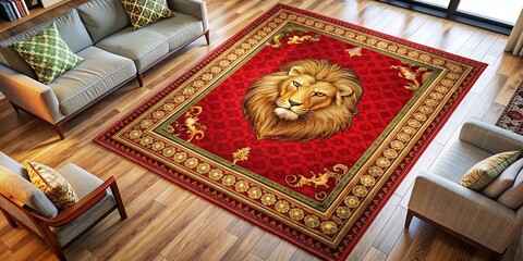 Obraz premium lion style carpet