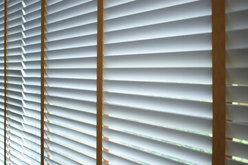 white window blinds in home, object for decorate interior of house
