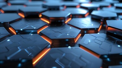 Obraz premium background with a pattern of hexagons
