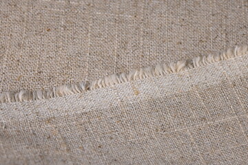 brown hemp viscose natural fabric cloth, sackcloth rough texture of textile fashion abstract background