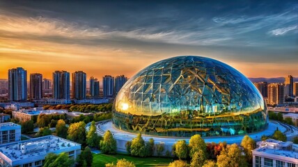 Obraz premium Glass World: A Transparent Metropolis