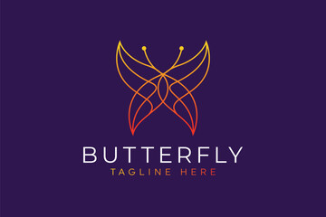 Line Art Butterfly Logo