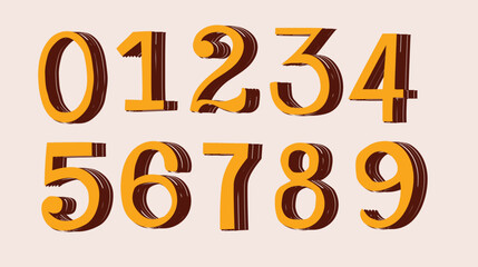 Retro numbers font