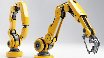 Innovation. 3D robot arm on white background. Mechanical hand. Industrial robot. modern industrial technology