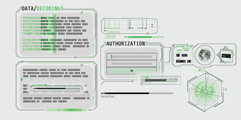 Data decoding program screen with authorization window.