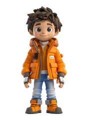 [Transparent Background PNG]Cute 3D cartoon boy character