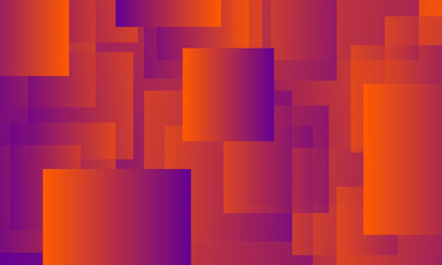 abstract stacked squares background, purple orange gradient color