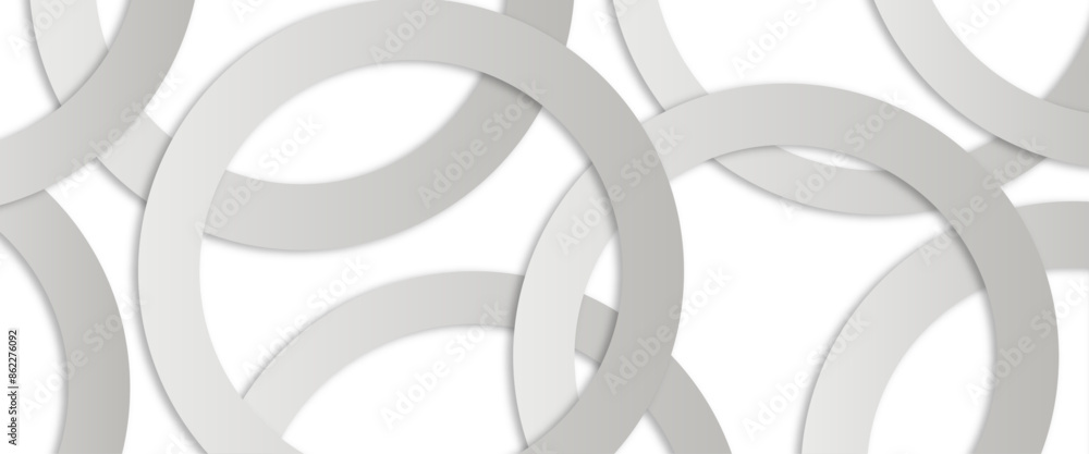 Poster VOCTOR GREY WHITE ABSTRACT BACKGROUND WITH CIRCLES ROUND GRADIENT AND ELEMENT LAYER FOR PRESENTATION DESIGN