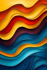 Colorful abstract waves background