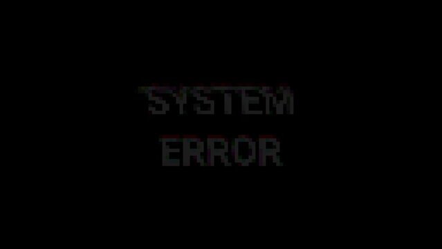 Text Animation of Error System or error Glitch. Computer virus. Hacker attack. Page not found. System damage. Information Technology. No signal. Critical error message 404.