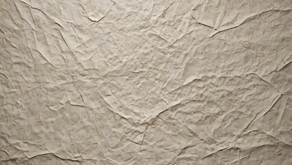 Fototapeta premium Crumpled brown recycled craft paper texture background