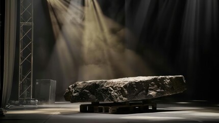 Theatrical Rock Prop on Stage