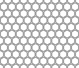 Honeycomb Background. Bold rounded hexagons mosaic pattern. Hexagonal shapes. Seamless tileable vector illustration.