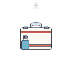 First Aid Kit Icon symbol vector illustration isolated on white background