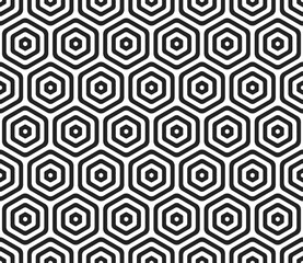 Abstract template background. Bold rounded stacked hexagon cells. Large hexagon shapes. Seamless tileable vector illustration.