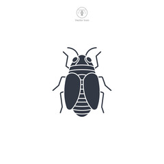 Insect Icon symbol vector illustration isolated on white background