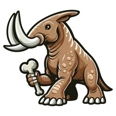 Archaeotherium mascot vector illustration on white background