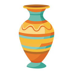 ceramic vase isolated on white