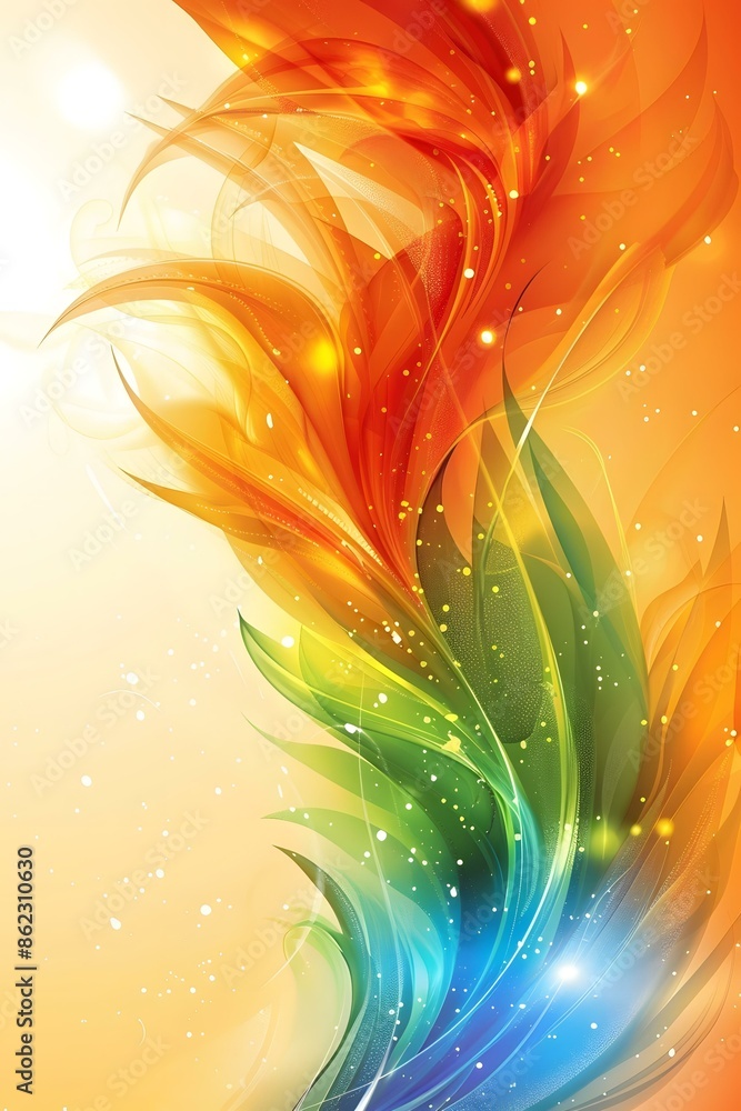 Wall mural Colorful abstract flower petals