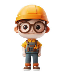 Fototapeta premium [Transparent Background PNG]builder character