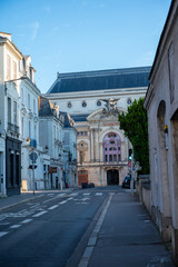 Tours street view, city on Central Loire valley, visiting on castles of Loire valley, France