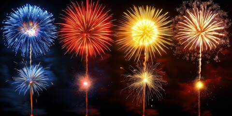 Fototapeta premium 4th of July fireworks