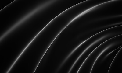 Abstract black wave background. Black ripple.