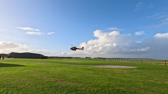 Helicopter Landing at Scenic Farm