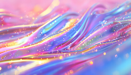 Obraz premium Abstract Iridescent Wave Patterns