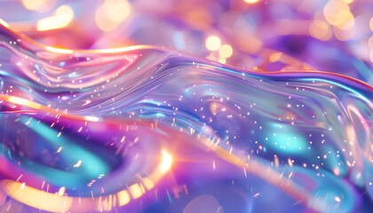 Abstract Iridescent Wave Patterns