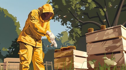 Bee, bumblebee. 3d cartoon vector icon set. Plasticine art illustration. 